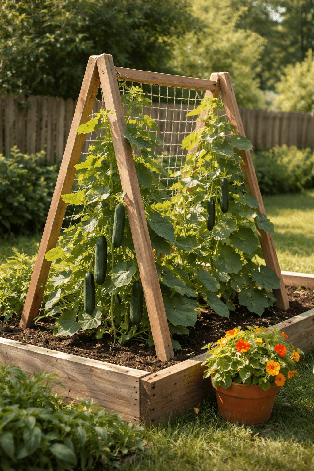 12 Cucumber Trellis Ideas For Productive Vertical Gardens