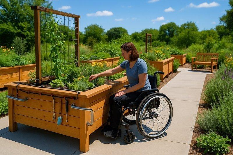 Accessible raised garden bed