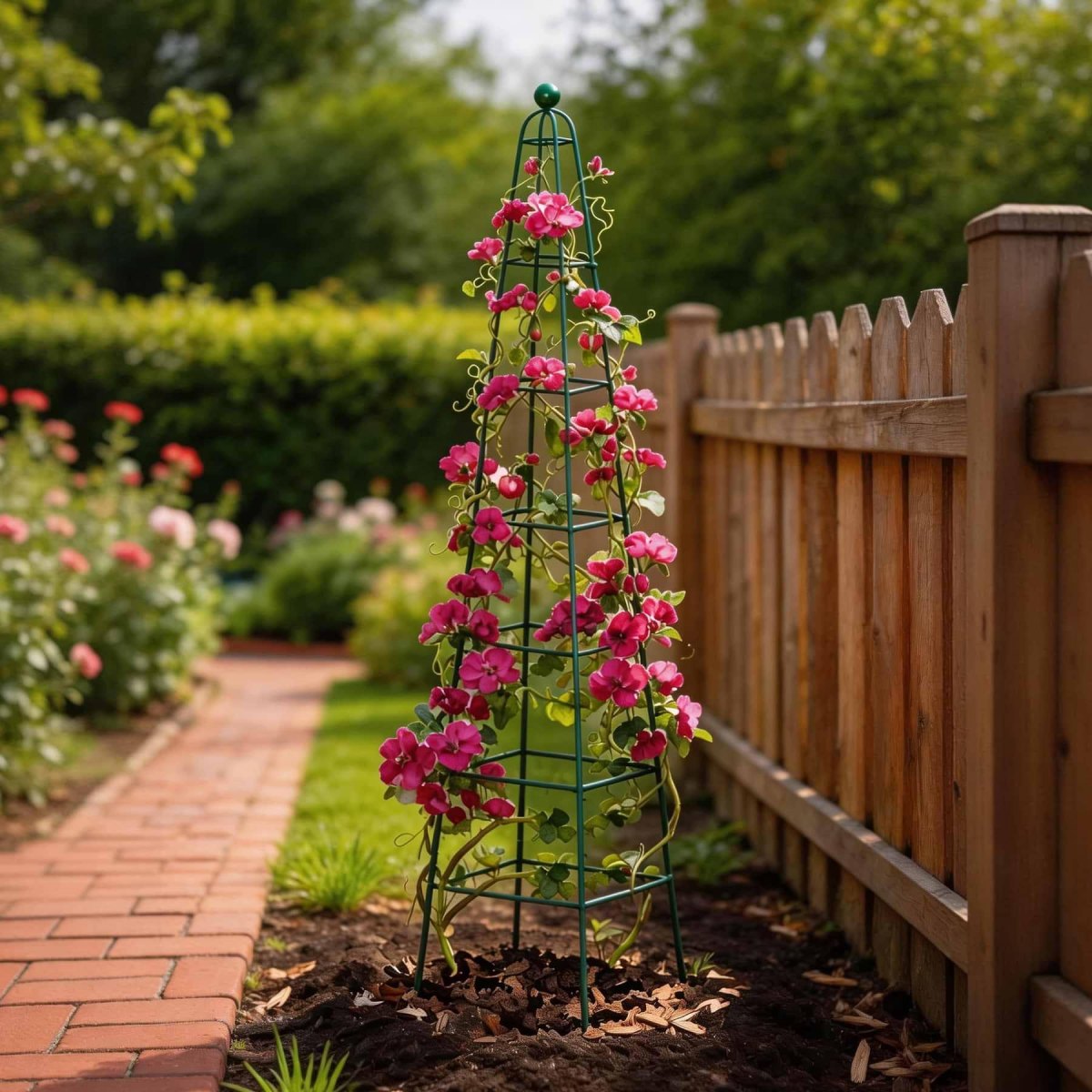 Flower supports and garden stakes