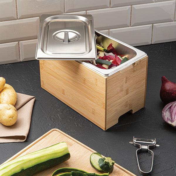 Bamboo wooden compost bin design
