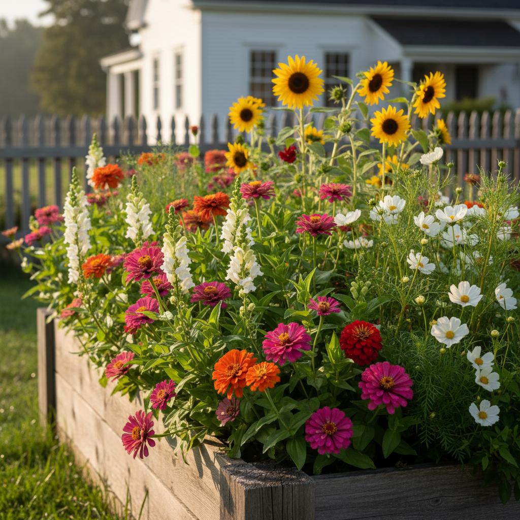 Small backyard cutting flower garden