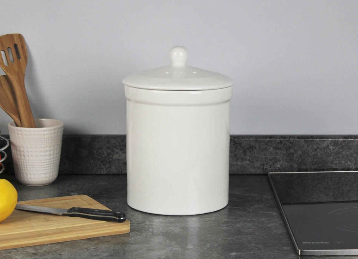 Ceramic kitchen compost container