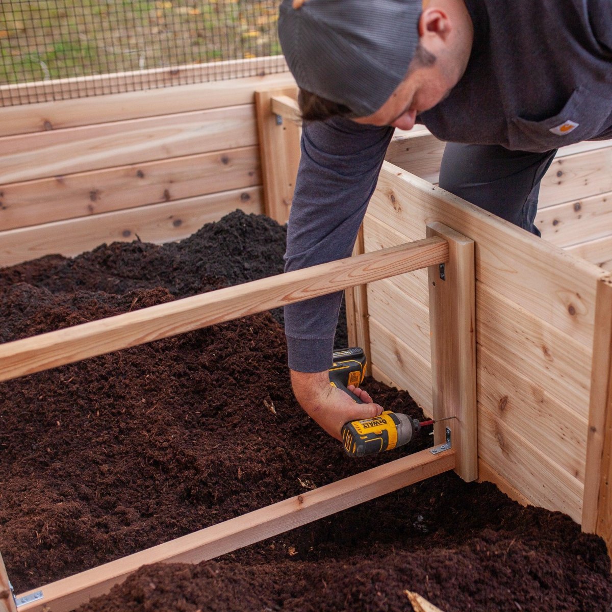 Wood and metal raised bed materials