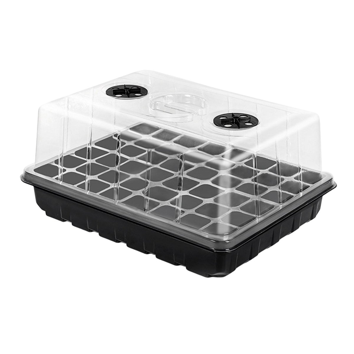 Seed tray with clear humidity dome
