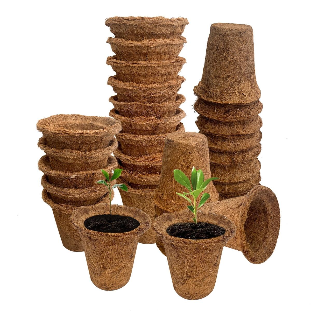 Coco coir pots for seedlings