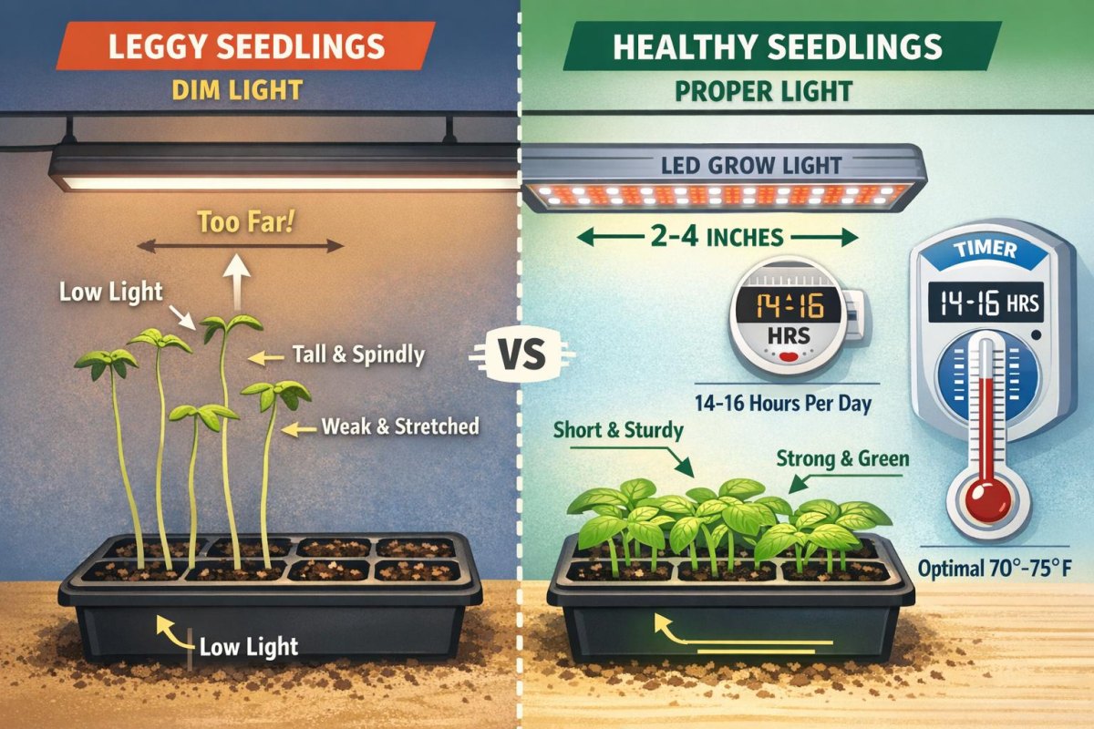 leggy seedlings problem