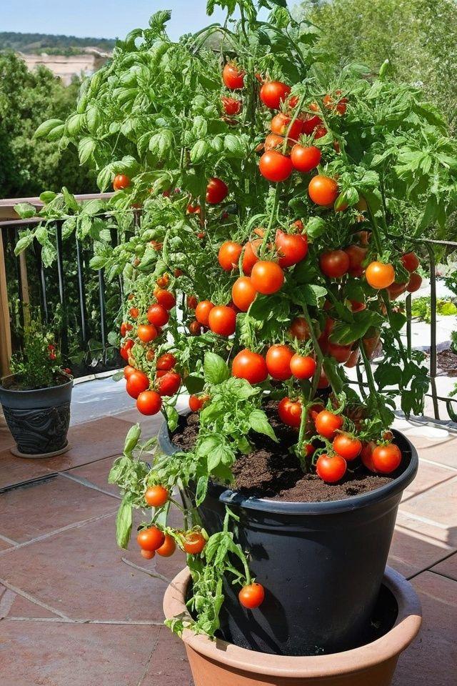 Compact tomato plants patio pots