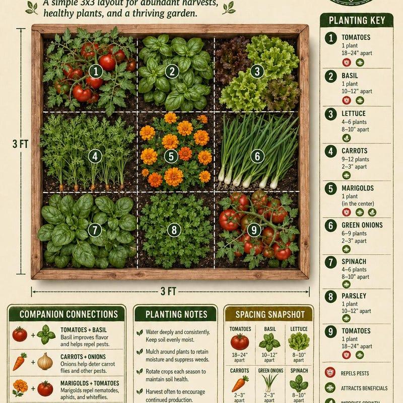 Companion planting garden