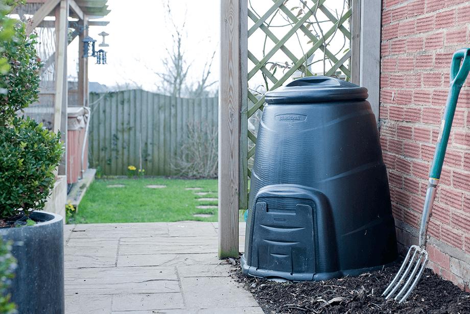 Compost bin near kitchen door