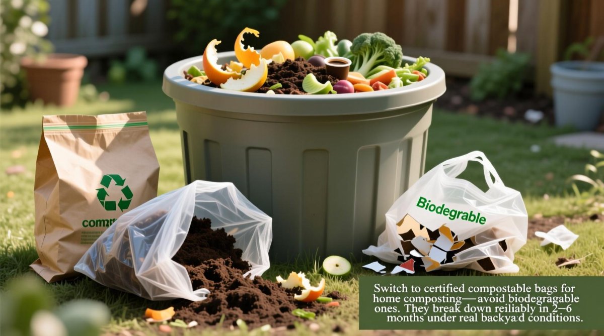 Compostable versus biodegradable bags