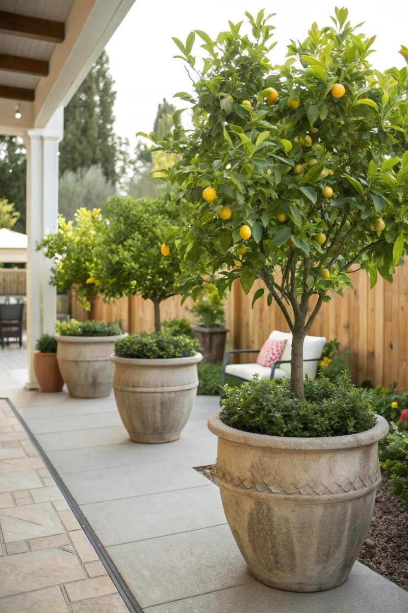 Container citrus garden patio