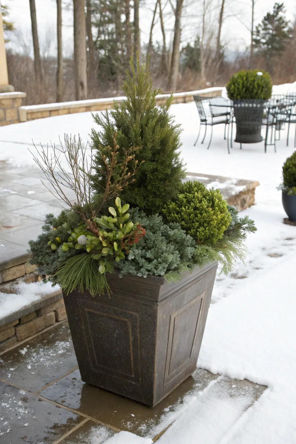 12 Winter Container Garden Ideas for Color and Life