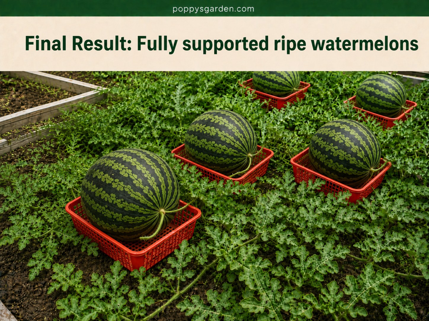 I Tried Growing Watermelon Vertically On A Trellis — Here's