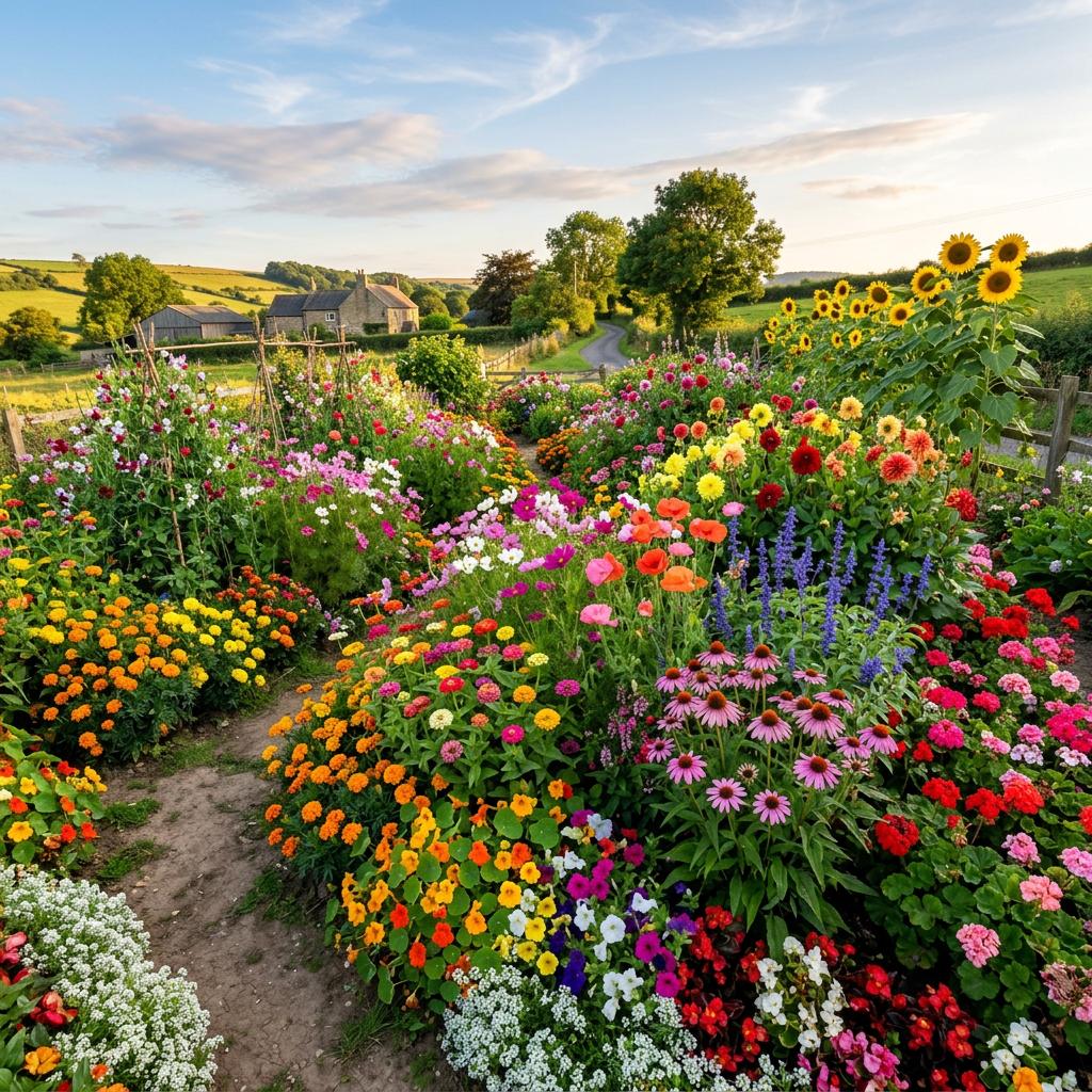 Annual flowers grown for bouquets