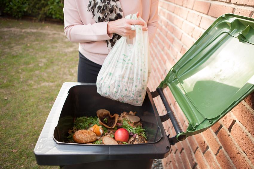 Proper compost bag disposal