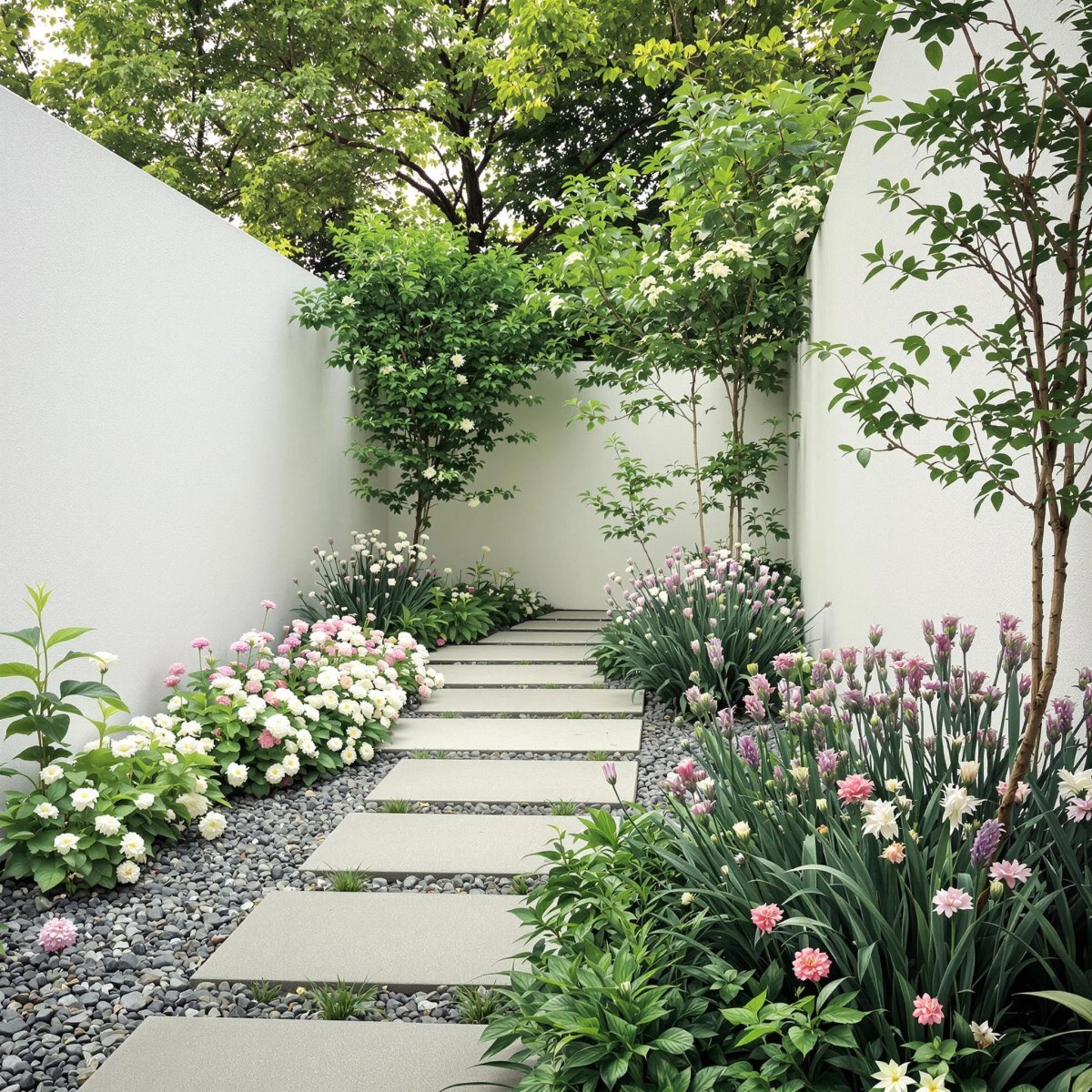 minimalist small flower garden