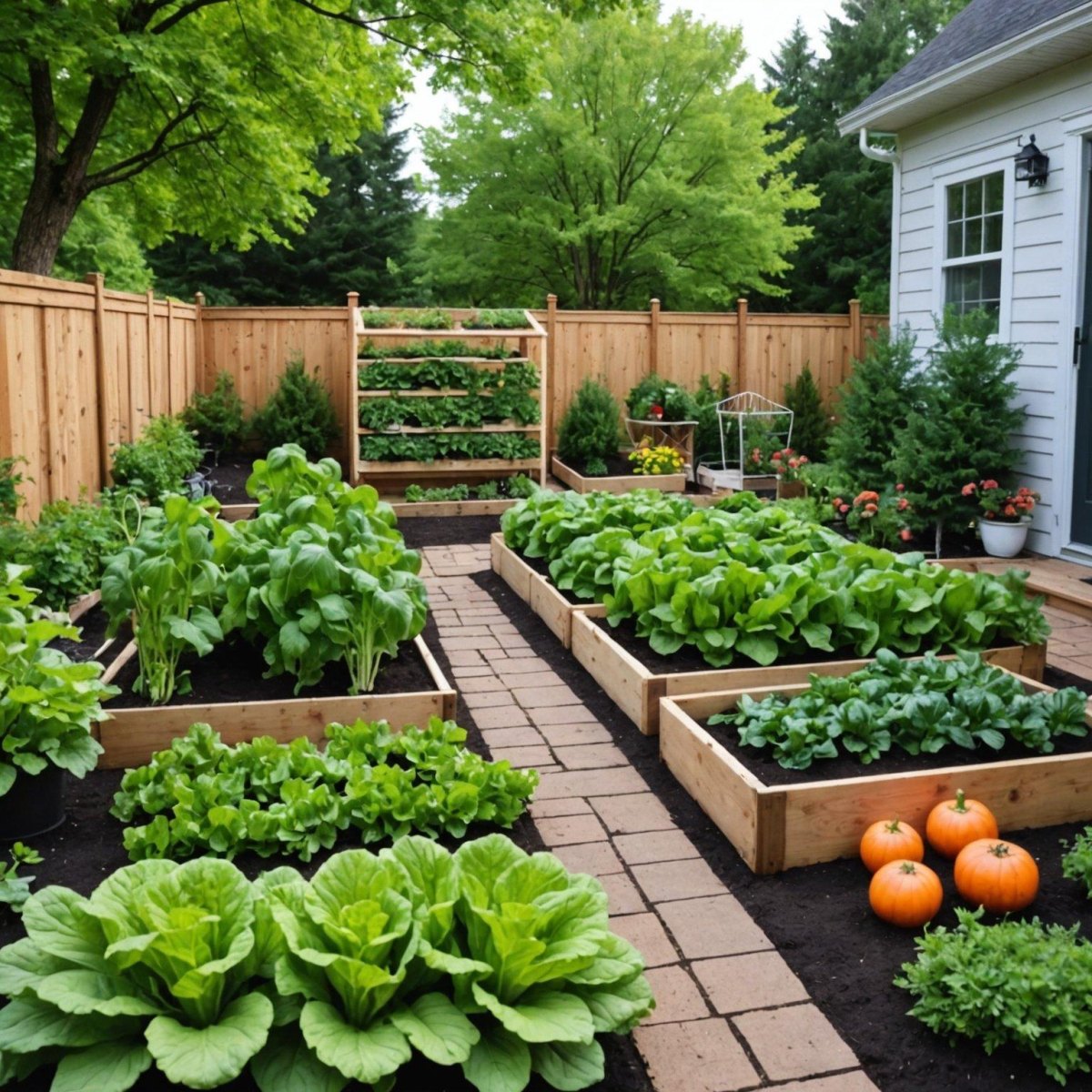 Organic vegetable garden