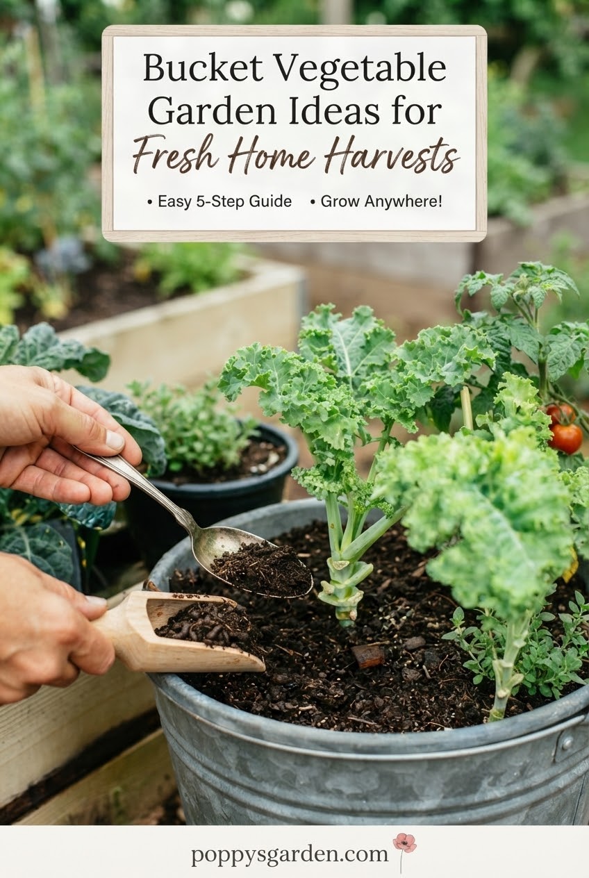 Bucket Vegetable Garden Ideas for Fresh Home Harvests