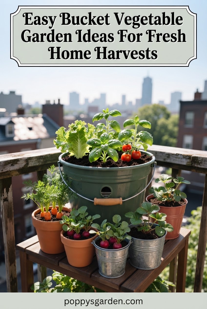 Easy Bucket Vegetable Garden Ideas For Fresh Home Harvests