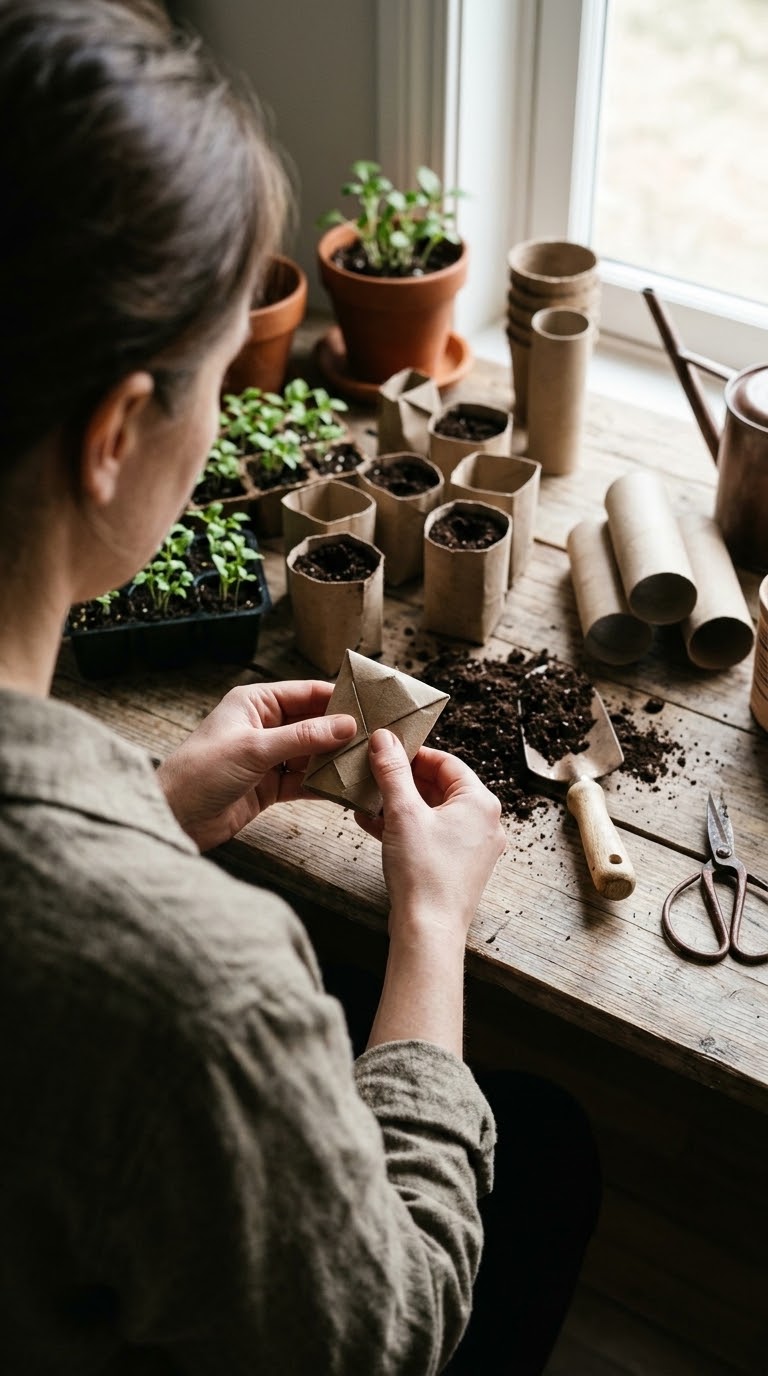 Easy Beginner DIY Cardboard Tubes for Seeds