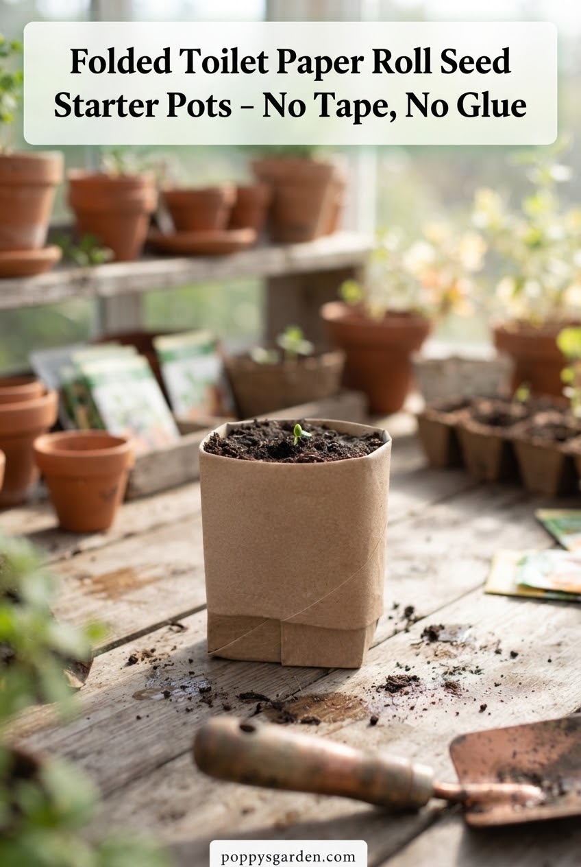 Folded Toilet Paper Roll Seed Starter Pots - No Tape, No
