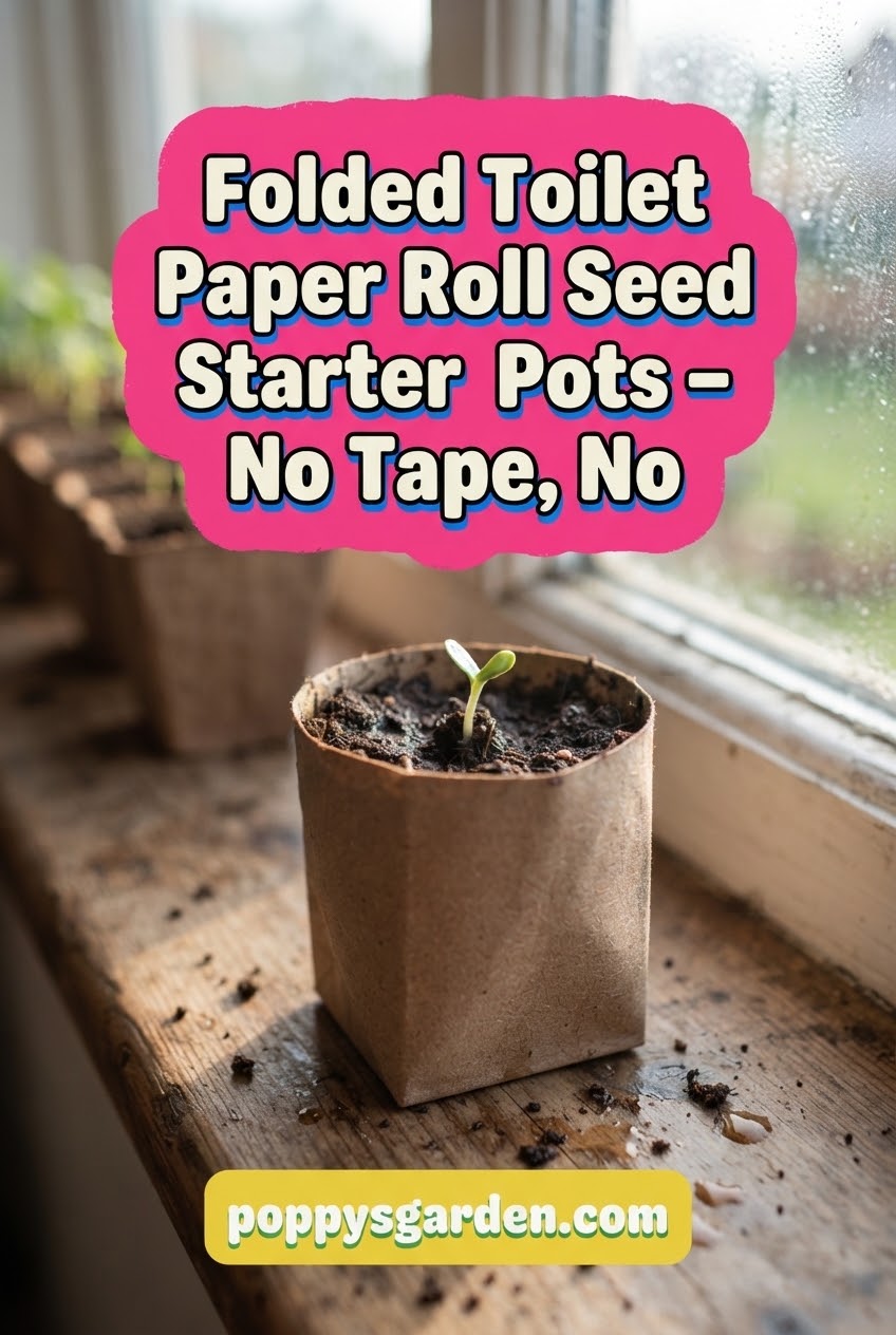 Folded Toilet Paper Roll Seed Starter Pots - No Tape, No