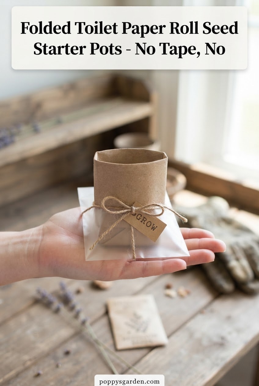 Folded Toilet Paper Roll Seed Starter Pots - No Tape, No