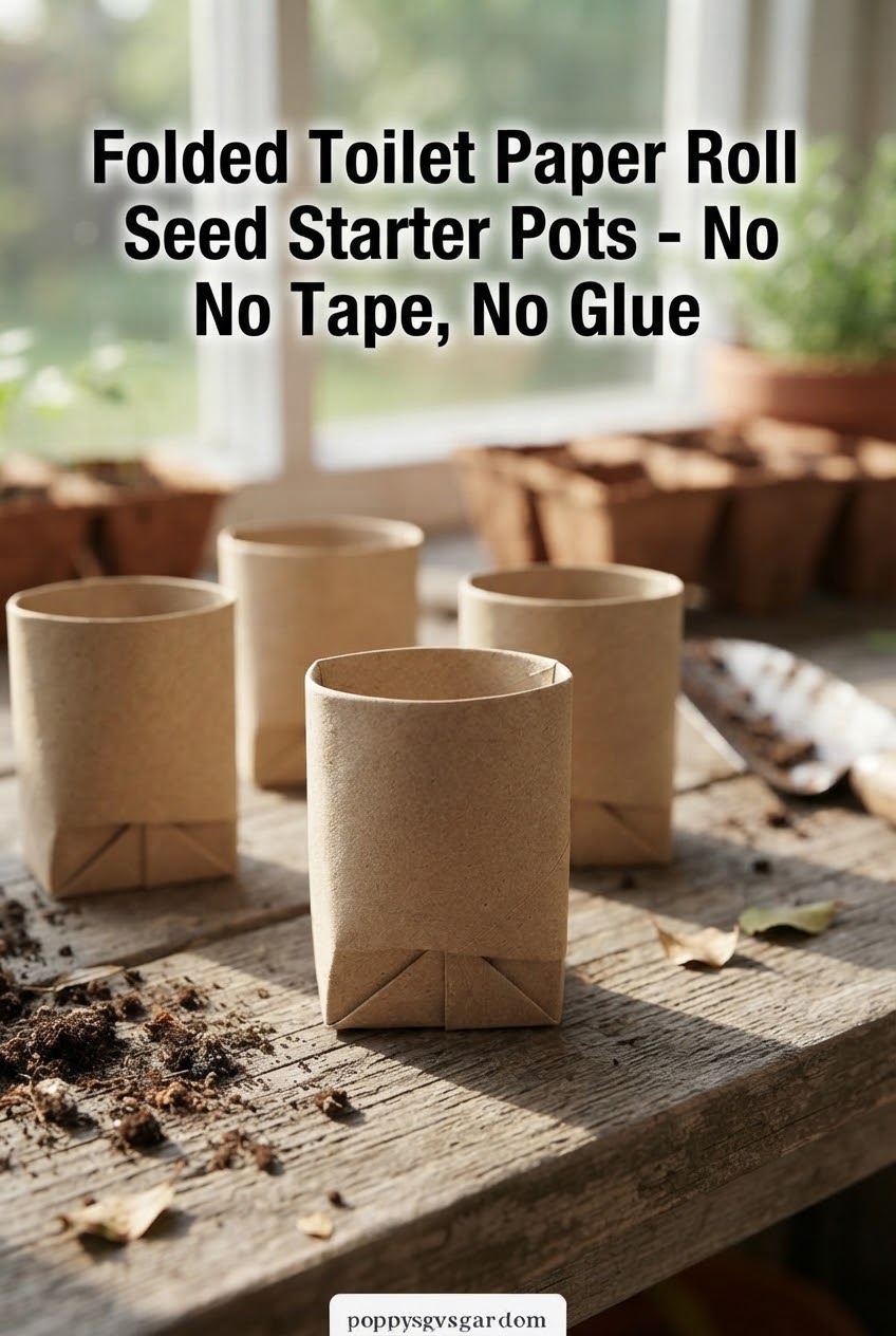 Folded Toilet Paper Roll Seed Starter Pots - No Tape, No