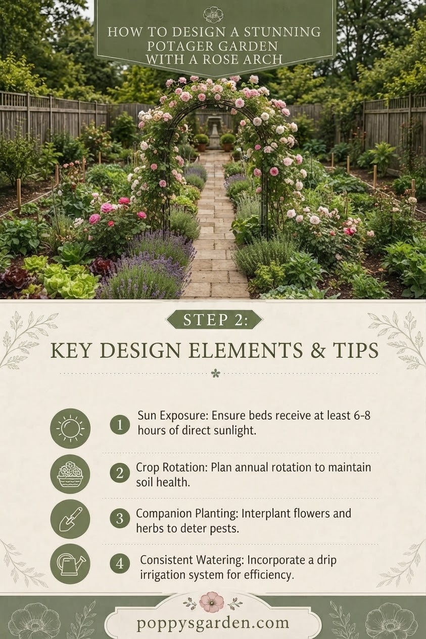How To Design A Stunning Potager Garden With A Rose Arch