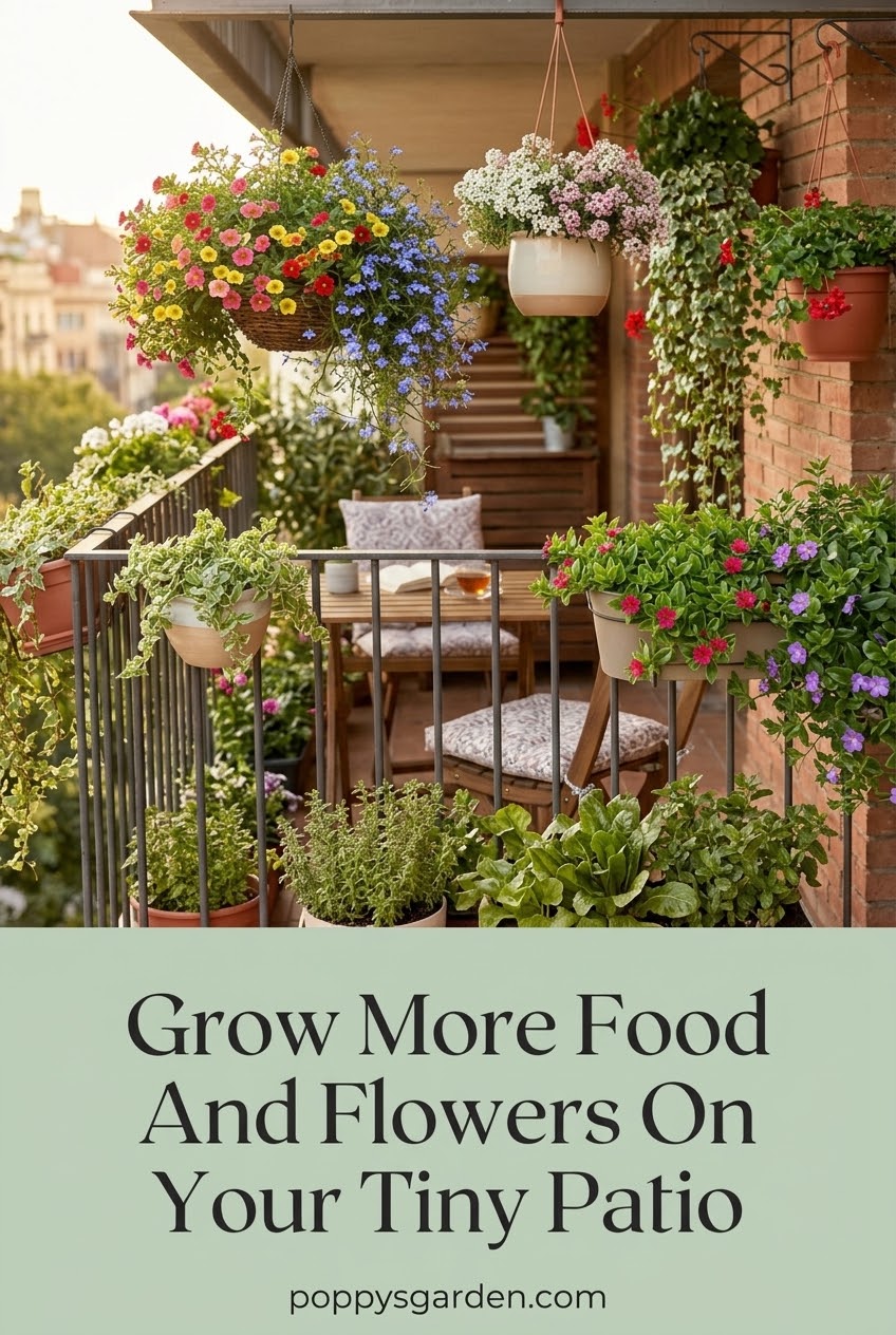 Grow More Food And Flowers On Your Tiny Patio
