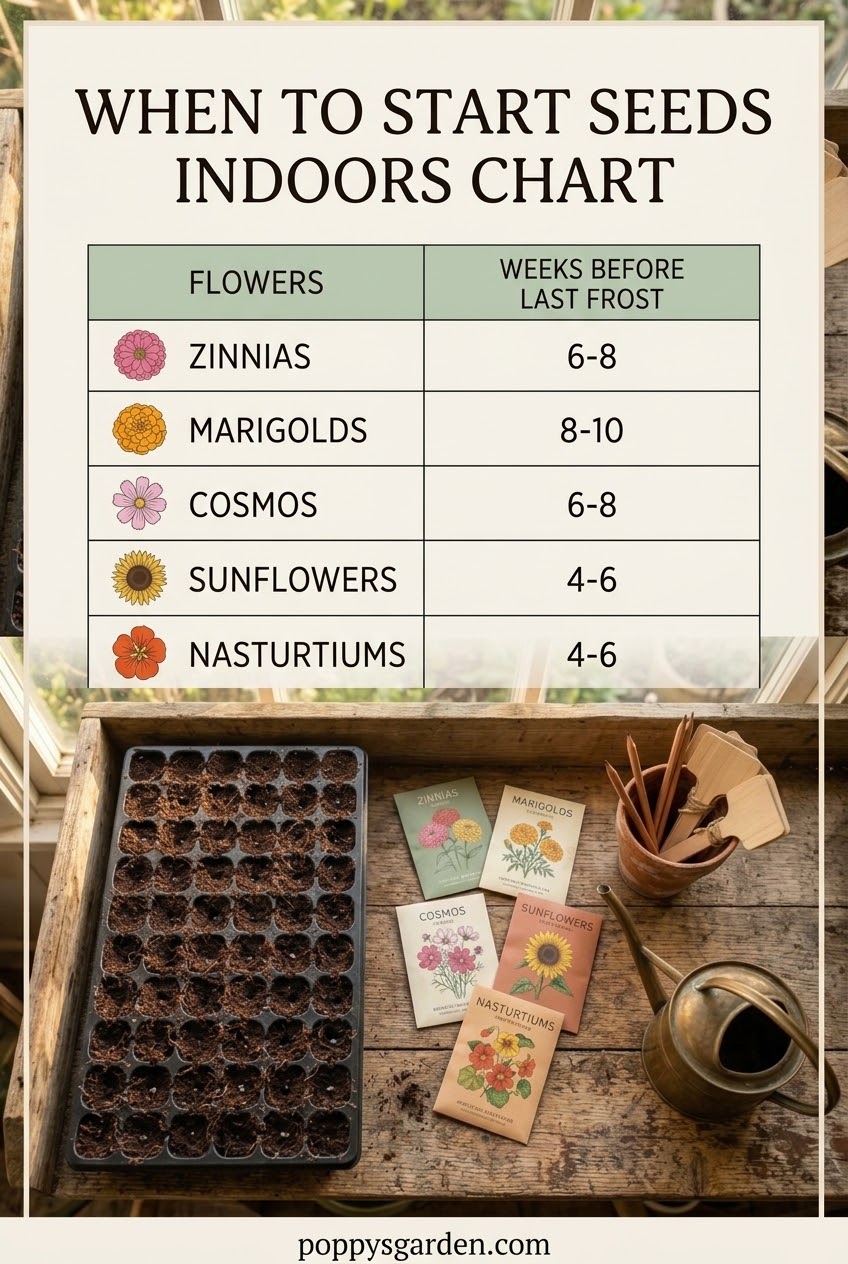 When To Start Seeds Indoors Chart