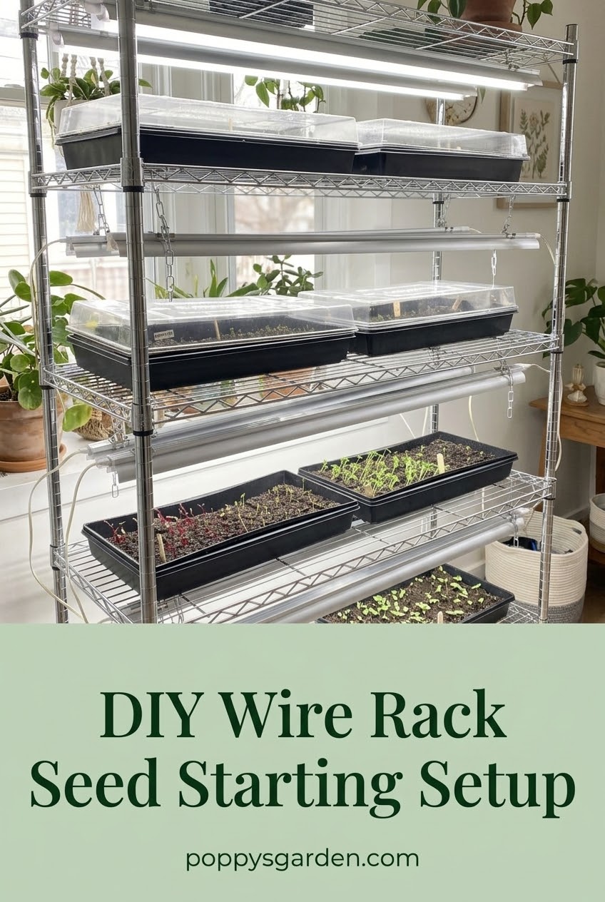DIY Wire Rack Seed Starting Setup