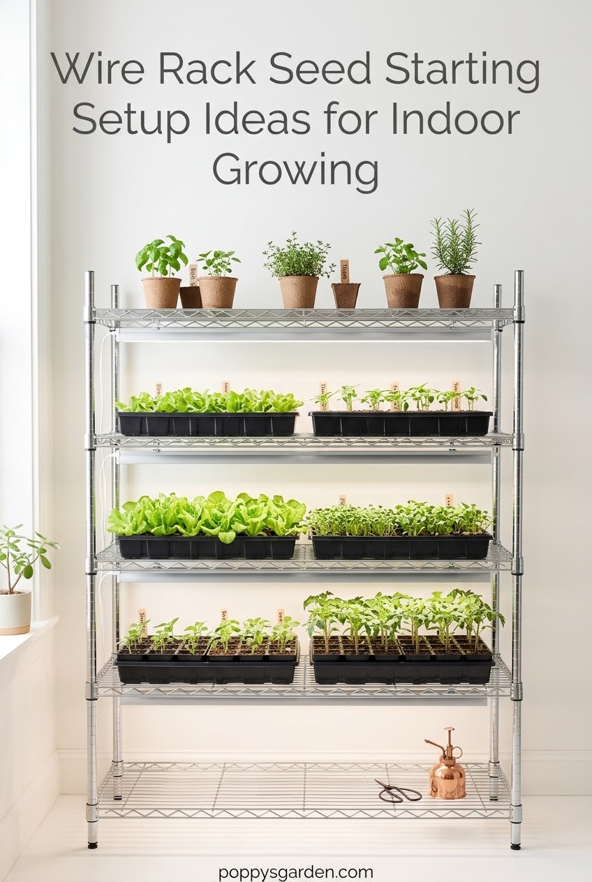 Wire Rack Seed Starting Setup Ideas for Indoor Growing