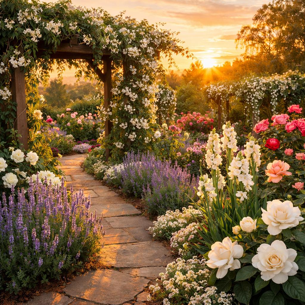 Fragrant flowers growing for bouquets