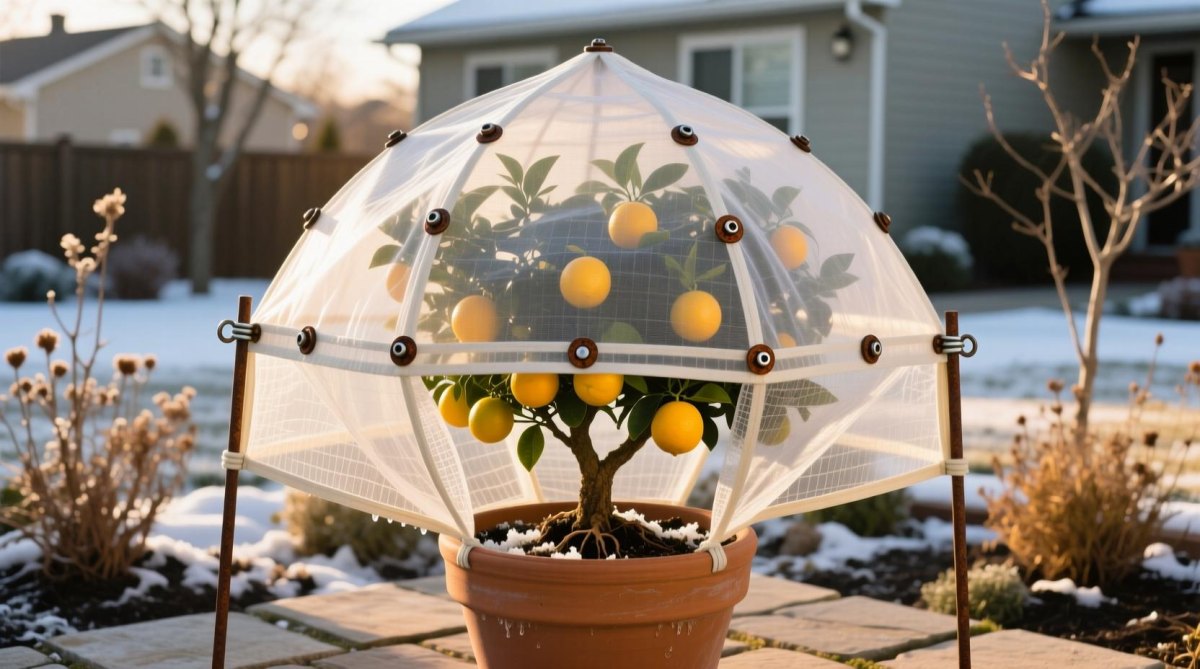 Protecting citrus tree from frost