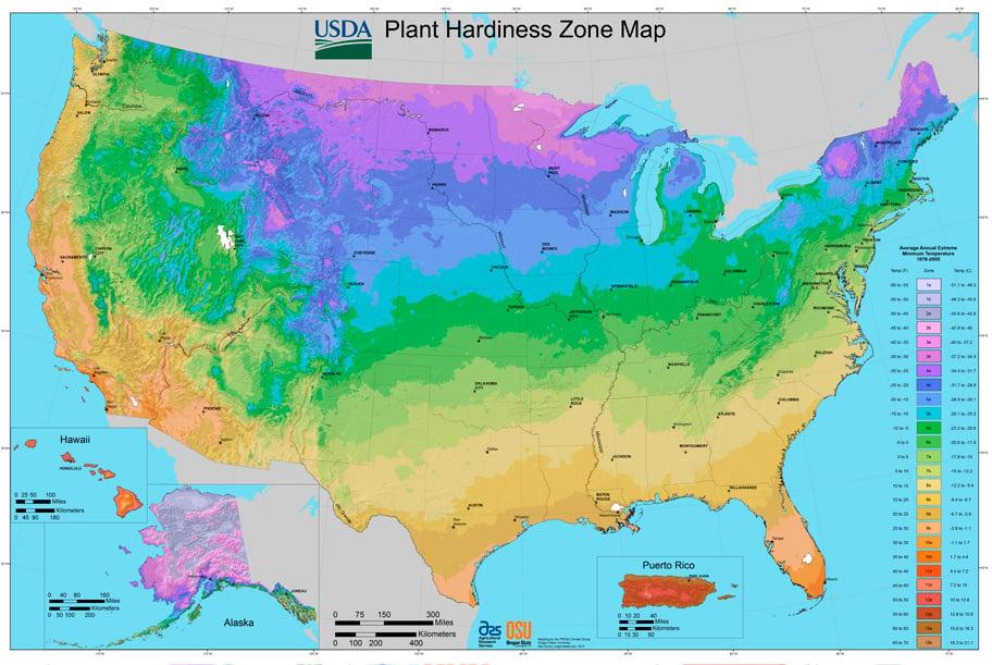 garden growing zone map