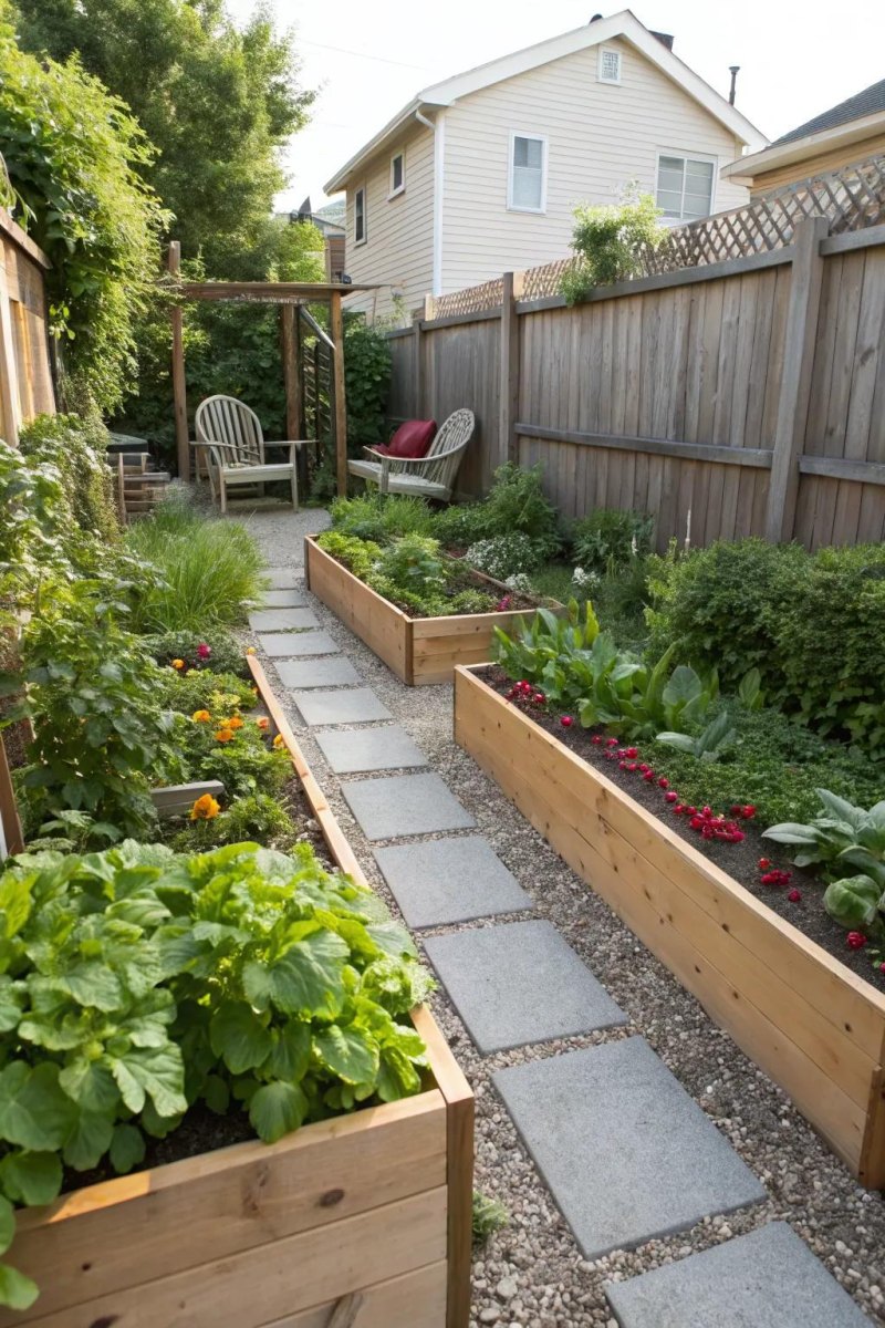 Small backyard raised garden beds