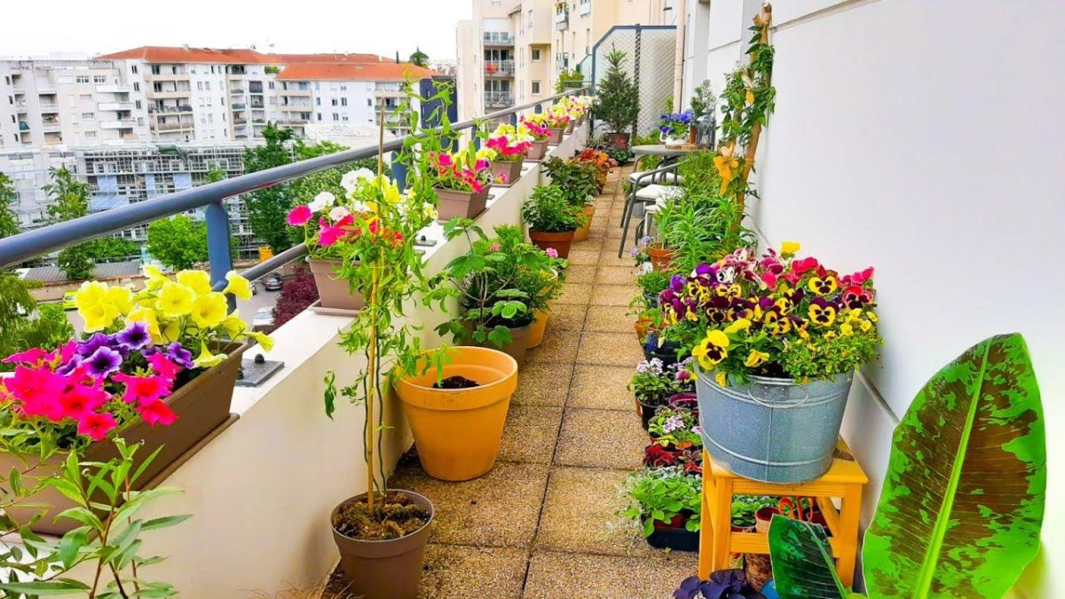 small balcony flower garden