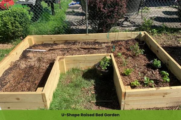 U shaped raised garden bed